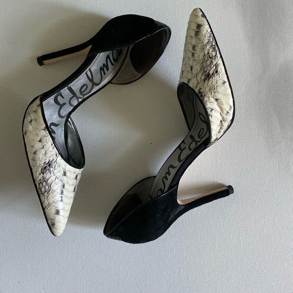 Sam Edelman D’Orsay High Heel Snakeskin Size 5 - Picture 2 of 3
